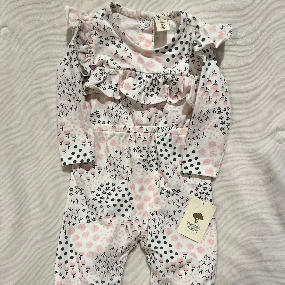 Floral Long Sleeves and Pants Romper